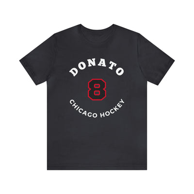 Donato 8 Chicago Hockey Number Arch Design Unisex T-Shirt
