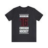 Dickinson 16 Chicago Hockey Black Vertical Design Unisex T-Shirt