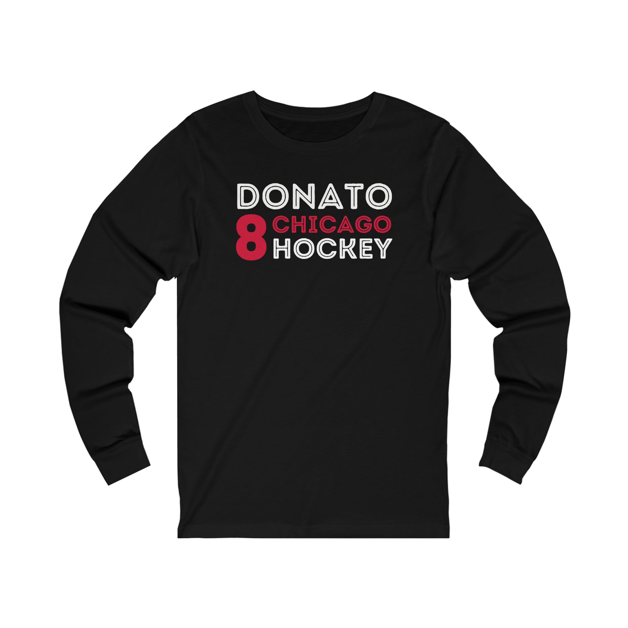Donato 8 Chicago Hockey Grafitti Wall Design Unisex Jersey Long Sleeve Shirt