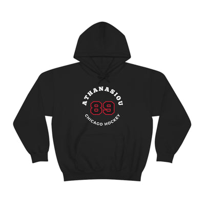 Athanasiou 89 Chicago Hockey Number Arch Design Unisex Hooded Sweatshirt