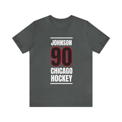 Johnson 90 Chicago Hockey Black Vertical Design Unisex T-Shirt