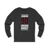 Johnson 90 Chicago Hockey Black Vertical Design Unisex Jersey Long Sleeve Shirt