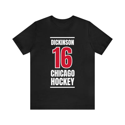 Dickinson 16 Chicago Hockey Red Vertical Design Unisex T-Shirt