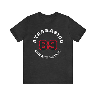 Athanasiou 89 Chicago Hockey Number Arch Design Unisex T-Shirt