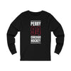 Perry 94 Chicago Hockey Black Vertical Design Unisex Jersey Long Sleeve Shirt