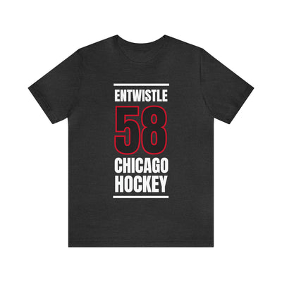 Entwistle 58 Chicago Hockey Black Vertical Design Unisex T-Shirt