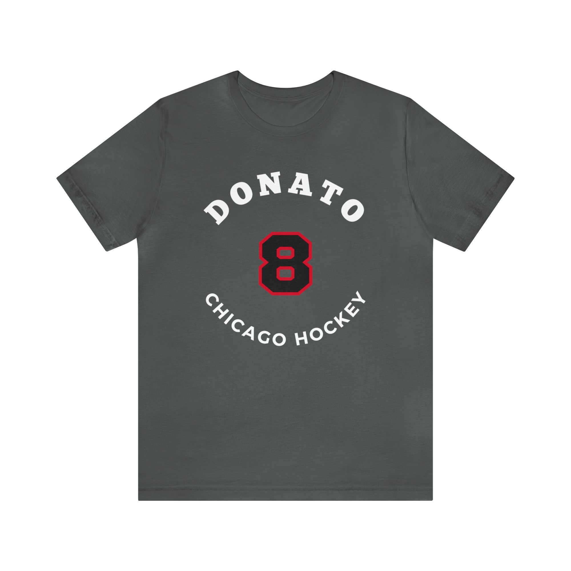 Donato 8 Chicago Hockey Number Arch Design Unisex T Shirt