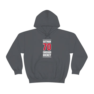 Guttman 70 Chicago Hockey Red Vertical Design Unisex Hooded Sweatshirt