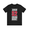 Johnson 52 Chicago Hockey Red Vertical Design Unisex T-Shirt