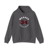 Mrazek 34 Chicago Hockey Number Arch Design Unisex Hooded Sweatshirt