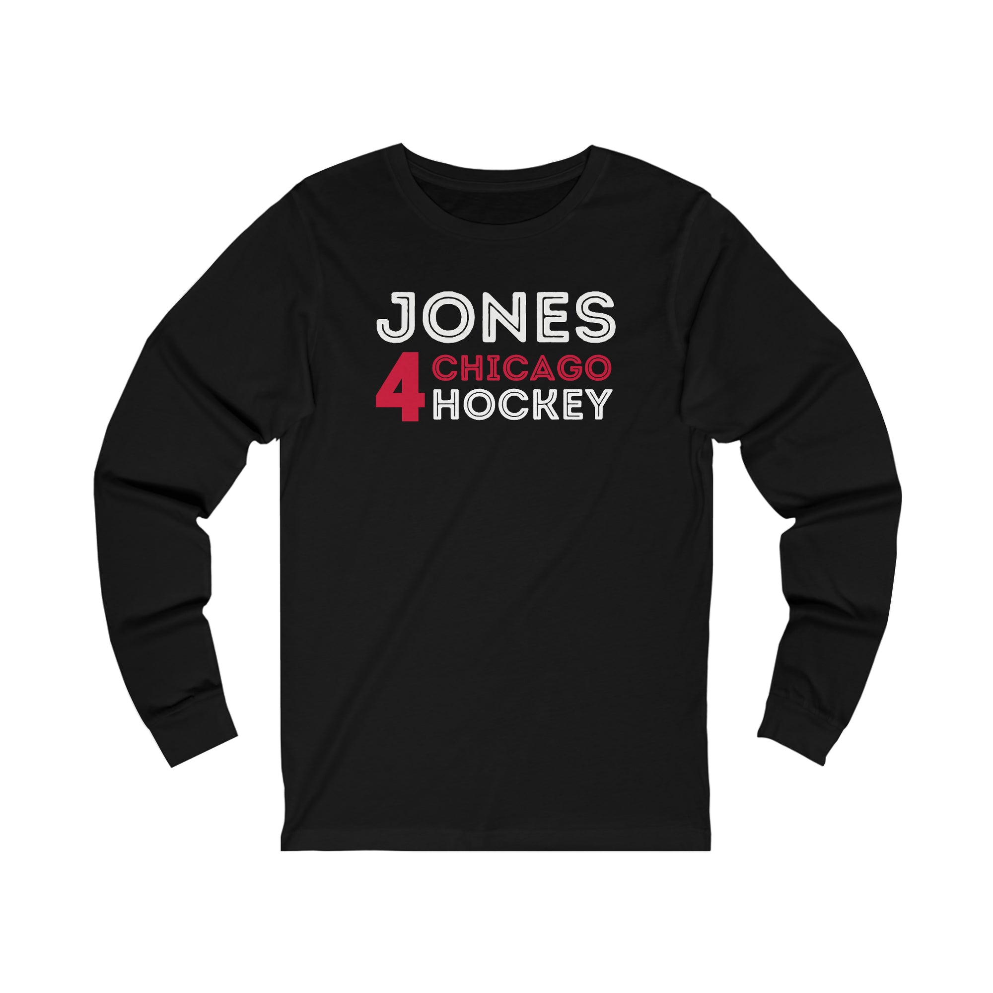 Jones 4 Chicago Hockey Grafitti Wall Design Unisex Jersey Long Sleeve Shirt