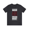 Kaiser 44 Chicago Hockey Black Vertical Design Unisex T-Shirt