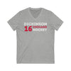 Dickinson 16 Chicago Hockey Grafitti Wall Design Unisex V-Neck Tee