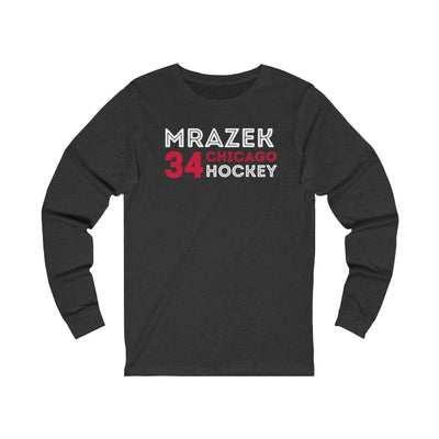 Mrazek 34 Chicago Hockey Grafitti Wall Design Unisex Jersey Long Sleeve Shirt