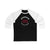 Johnson 52 Chicago Hockey Number Arch Design Unisex Tri-Blend 3/4 Sleeve Raglan Baseball Shirt