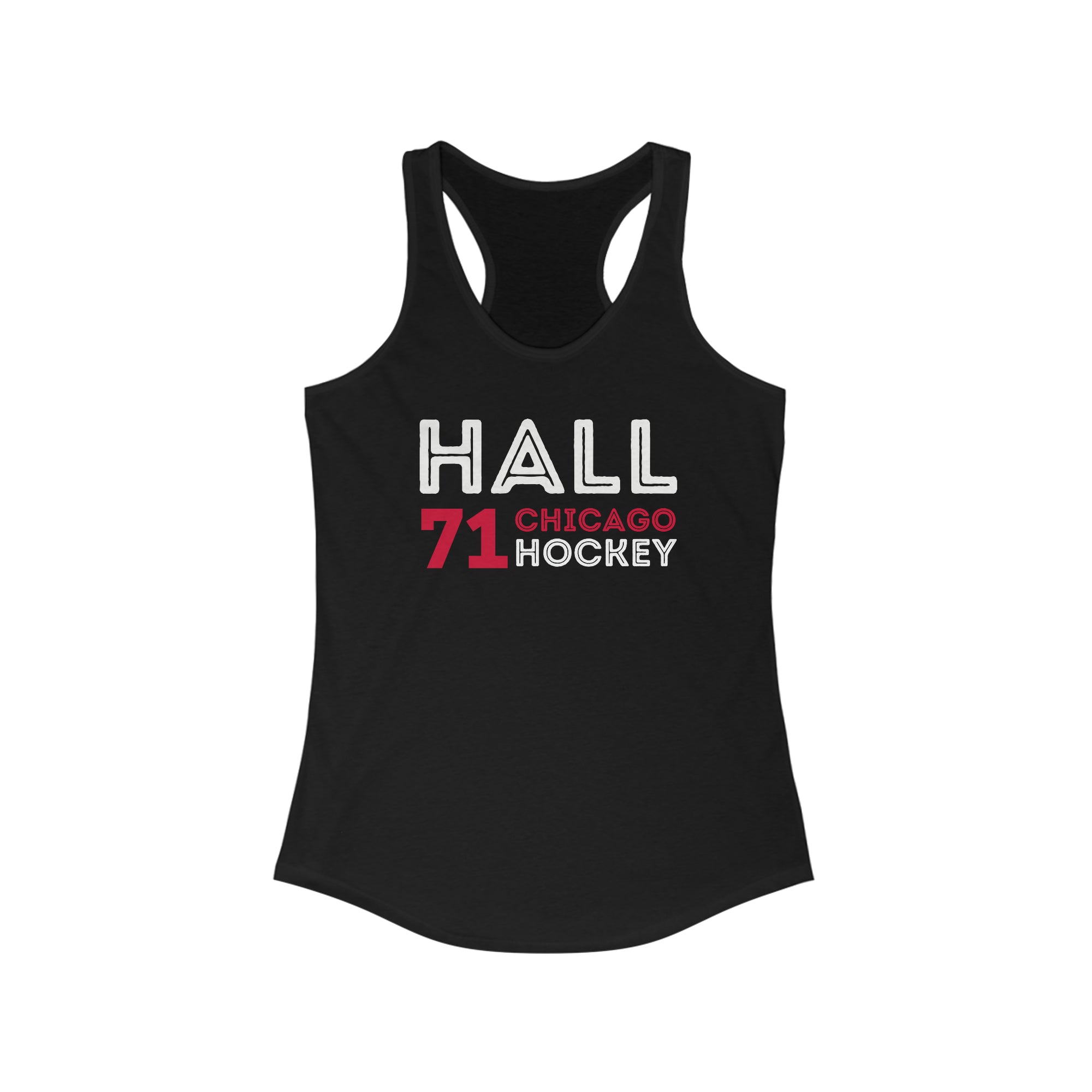 Hall 71 Chicago Hockey Grafitti Wall Design Women's Ideal Racerback Tank Top