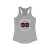 Bedard 98 Chicago Hockey Number Arch Design Women's Ideal Racerback Tank Top