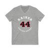 Kaiser 44 Chicago Hockey Number Arch Design Unisex V-Neck Tee
