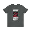 Tinordi 25 Chicago Hockey Black Vertical Design Unisex T-Shirt