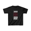 Johnson 90 Chicago Hockey Black Vertical Design Kids Tee