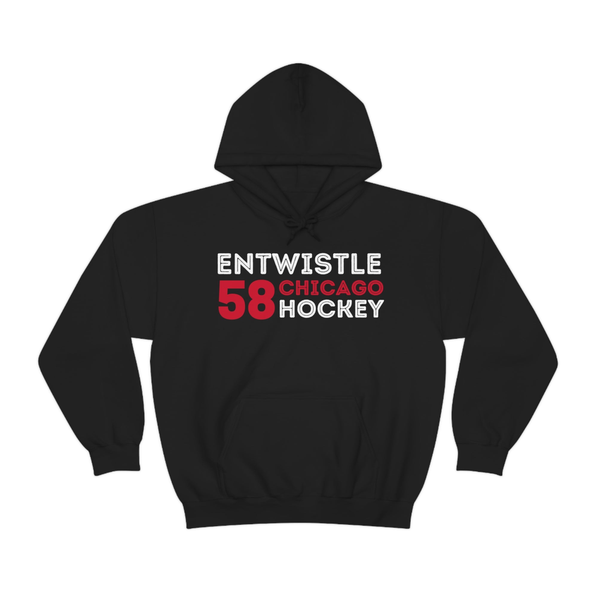 Entwistle 58 Chicago Hockey Grafitti Wall Design Unisex Hooded Sweatshirt