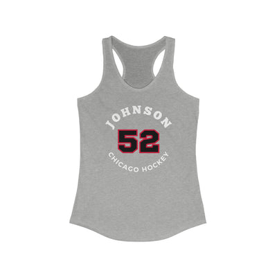 Johnson 52 Chicago Hockey Number Arch Design Women's Ideal Racerback Tank Top