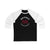 Zaitsev 22 Chicago Hockey Number Arch Design Unisex Tri-Blend 3/4 Sleeve Raglan Baseball Shirt
