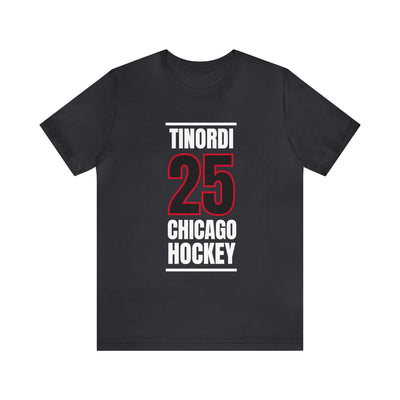 Tinordi 25 Chicago Hockey Black Vertical Design Unisex T-Shirt