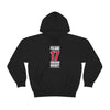 Foligno 17 Chicago Hockey Red Vertical Design Unisex Hooded Sweatshirt