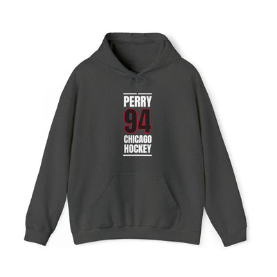 Perry 94 Chicago Hockey Black Vertical Design Unisex Hooded Sweatshirt