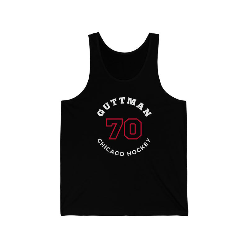 Guttman 70 Chicago Hockey Number Arch Design Unisex Jersey Tank Top