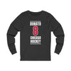 Donato 8 Chicago Hockey Red Vertical Design Unisex Jersey Long Sleeve Shirt
