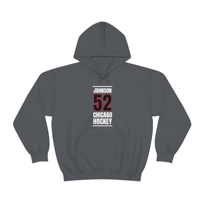Johnson 52 Chicago Hockey Black Vertical Design Unisex Hooded Sweatshirt