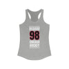 Bedard 98 Chicago Hockey Black Vertical Design Women's Ideal Racerback Tank Top