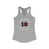 Dickinson 16 Chicago Hockey Number Arch Design Women's Ideal Racerback Tank Top