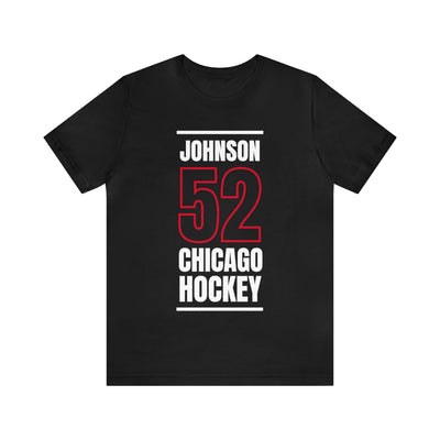 Johnson 52 Chicago Hockey Black Vertical Design Unisex T-Shirt