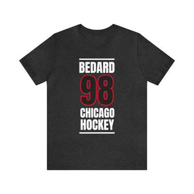 Bedard 98 Chicago Hockey Black Vertical Design Unisex T-Shirt