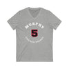 Murphy 5 Chicago Hockey Number Arch Design Unisex V-Neck Tee