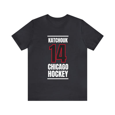 Katchouk 14 Chicago Hockey Black Vertical Design Unisex T-Shirt