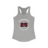Tinordi 25 Chicago Hockey Number Arch Design Women's Ideal Racerback Tank Top