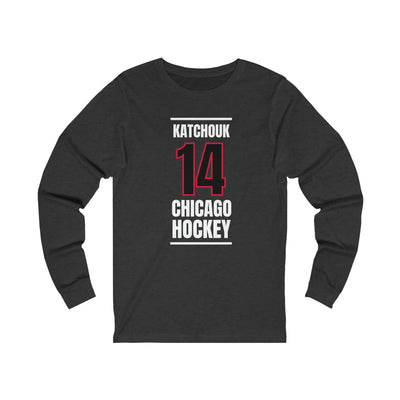 Katchouk 14 Chicago Hockey Black Vertical Design Unisex Jersey Long Sleeve Shirt