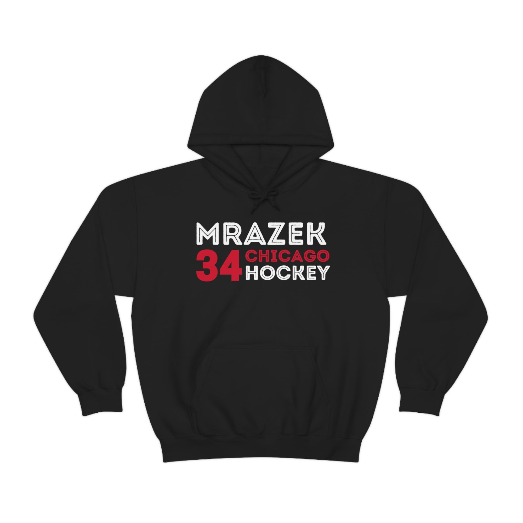 Mrazek 34 Chicago Hockey Grafitti Wall Design Unisex Hooded Sweatshirt