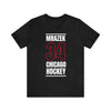 Mrazek 34 Chicago Hockey Black Vertical Design Unisex T-Shirt