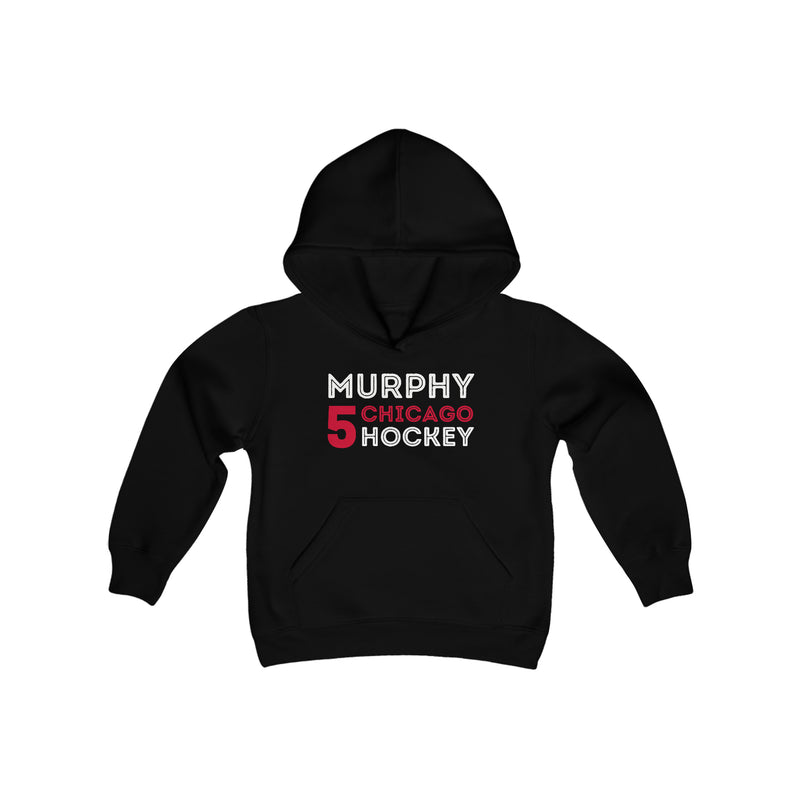 Murphy 5 Chicago Hockey Grafitti Wall Design Youth Hooded Sweatshirt
