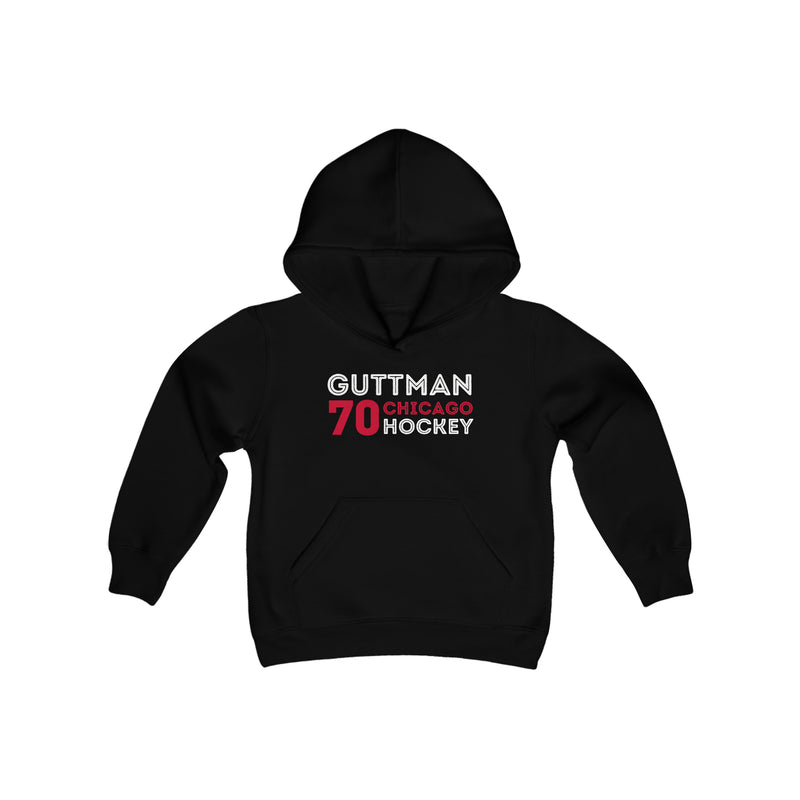 Guttman 70 Chicago Hockey Grafitti Wall Design Youth Hooded Sweatshirt
