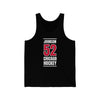 Johnson 52 Chicago Hockey Red Vertical Design Unisex Jersey Tank Top