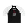 Katchouk 14 Chicago Hockey Black Vertical Design Unisex Tri-Blend 3/4 Sleeve Raglan Baseball Shirt