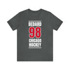 Bedard 98 Chicago Hockey Red Vertical Design Unisex T-Shirt
