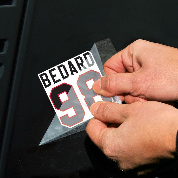 Chicago Blackhawks Connor Bedard Decal 2 Pack, 4x4"