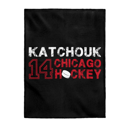 Katchouk 14 Chicago Hockey Velveteen Plush Blanket